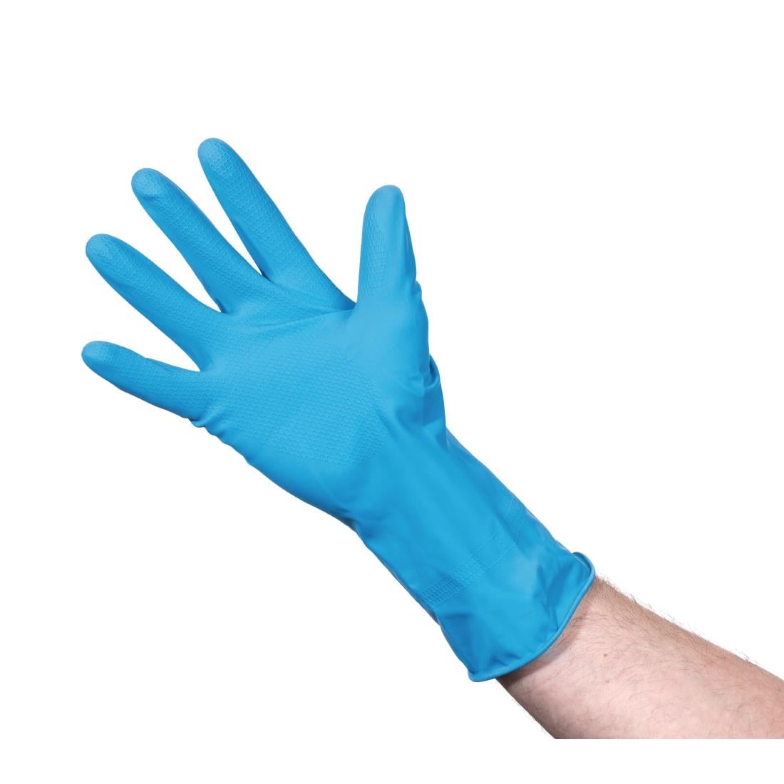 Jantex huishoudhandschoenen blauw L