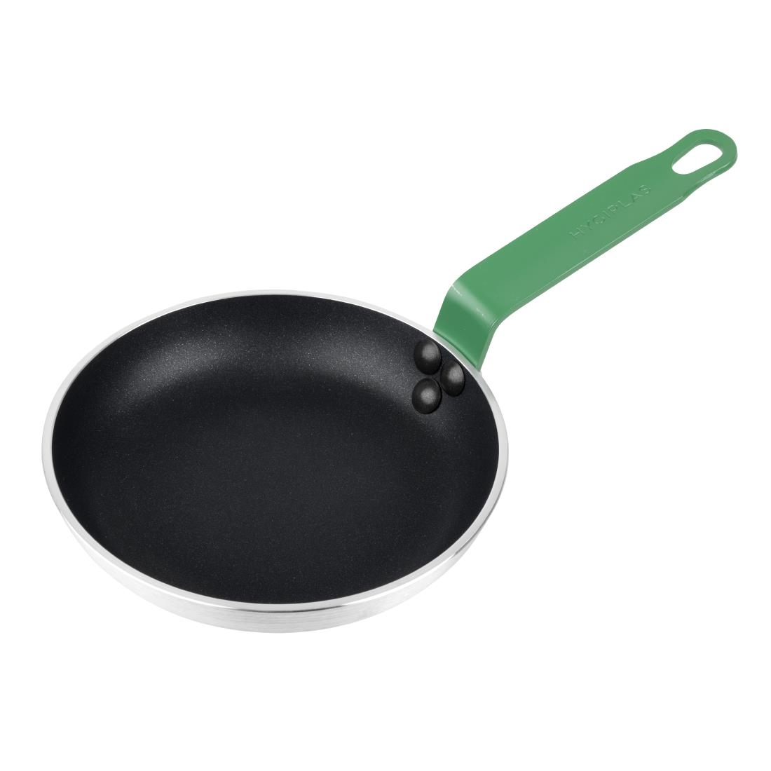 Hygiplas Teflon Platinum Plus anti-aanbak koekenpan 200mm groen handvat