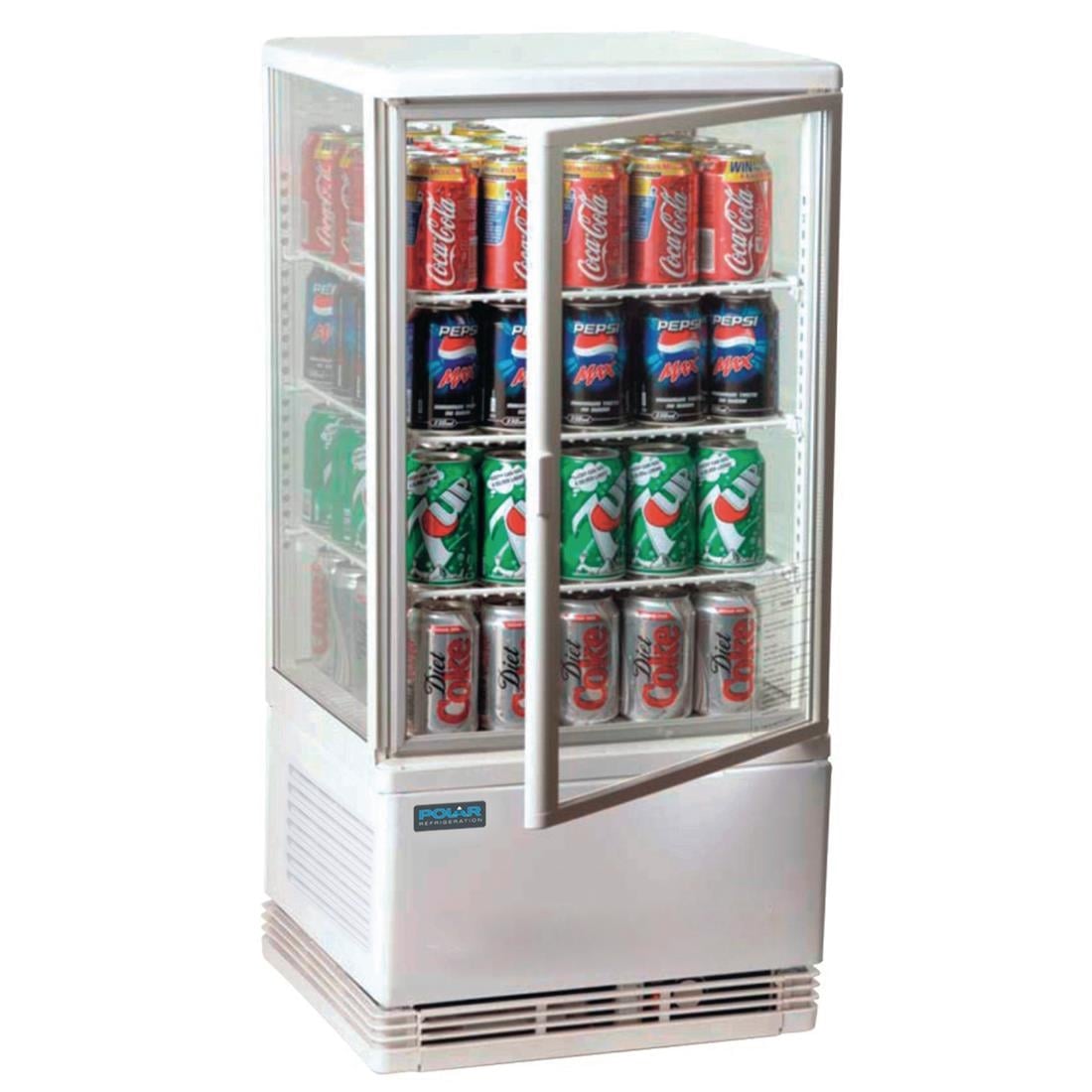 Vitrine réfrigérée économe en énergie Polar série C blanche 68L