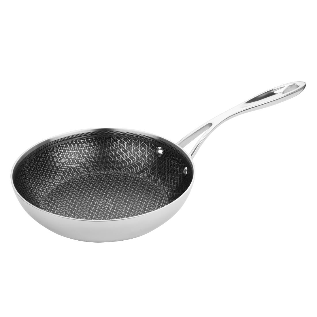 Vogue Tri-Shield Roestvrijstalen Koekenpan met Clad Coating, 20 cm