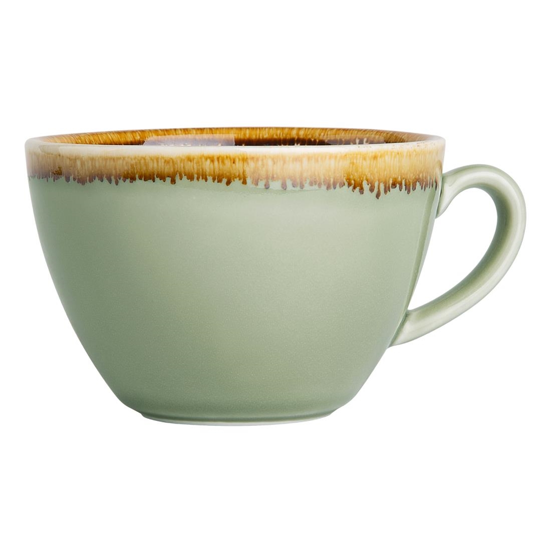 Olympia Kiln cappuccinokoppen mosgroen 340ml (6 stuks)