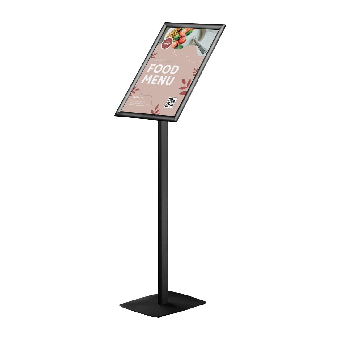 Europel Infostand Zwart met Snap Frame A3 25mm