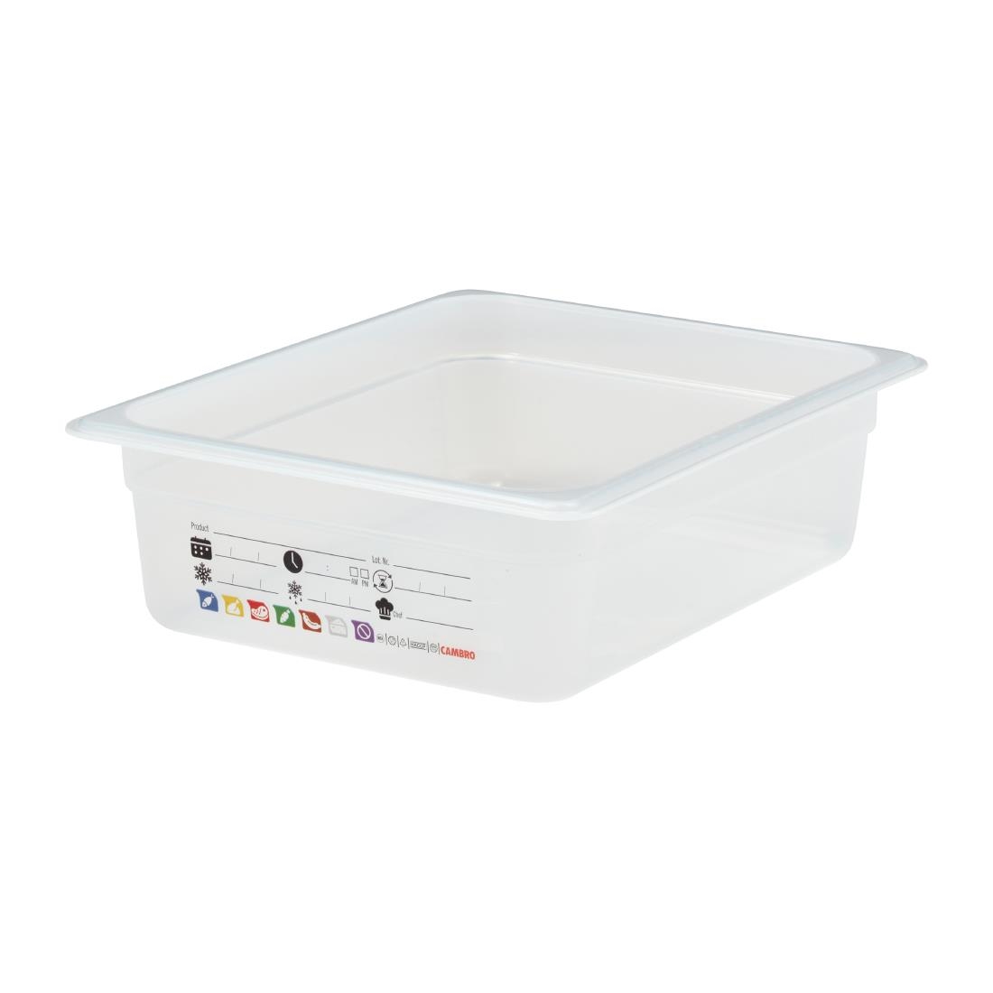 Cambro Safetrak IML polypropyleen voedselbewaarbak 1/2 GN 100mm