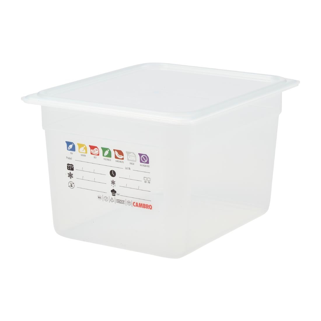Cambro Safetrak IML polypropyleen voedselopslagbak 1/2 GN 200mm