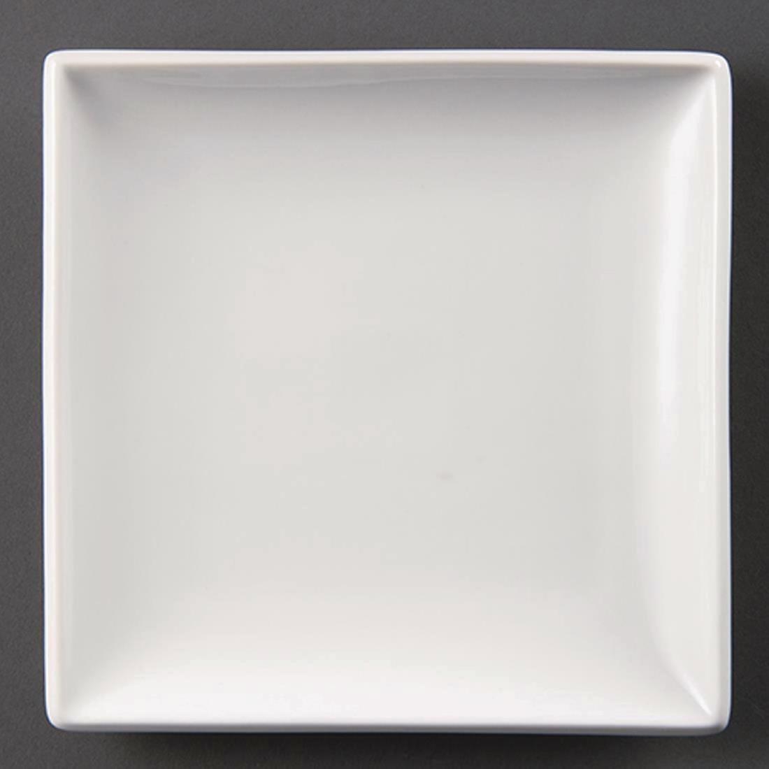 Assiettes Carrées Blanches Olympia Whiteware 295mm (Lot de 6)