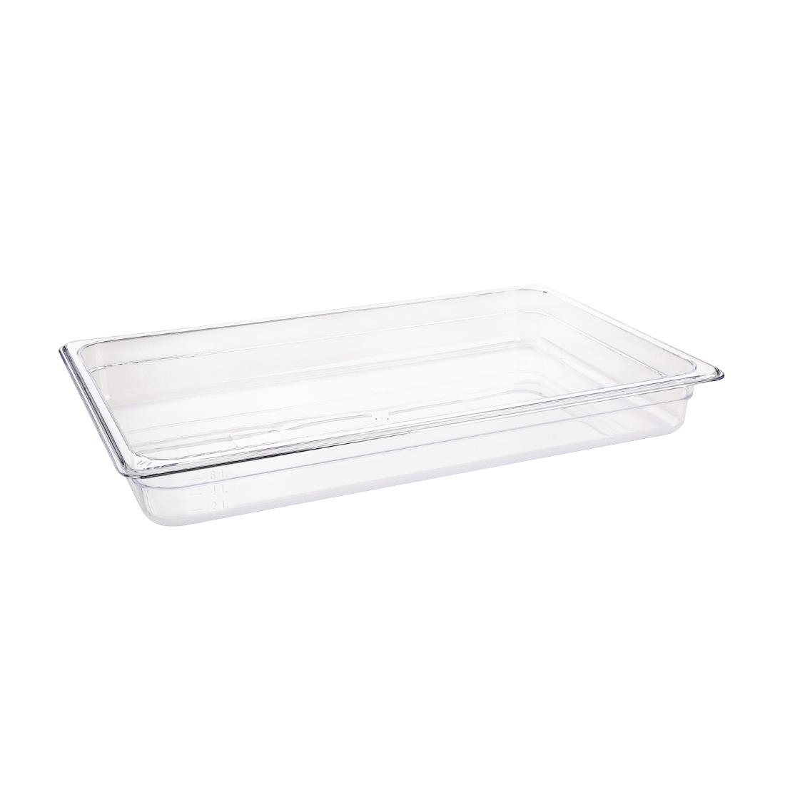 Vogue polycarbonaat 1/1 gastronorm container 65mm helder