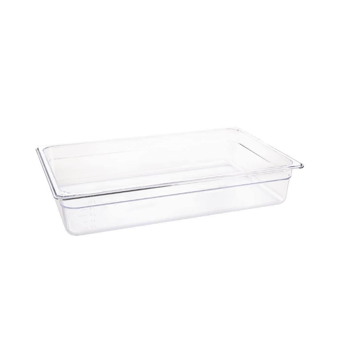 Vogue polycarbonaat 1/1 gastronorm container 100mm transparant