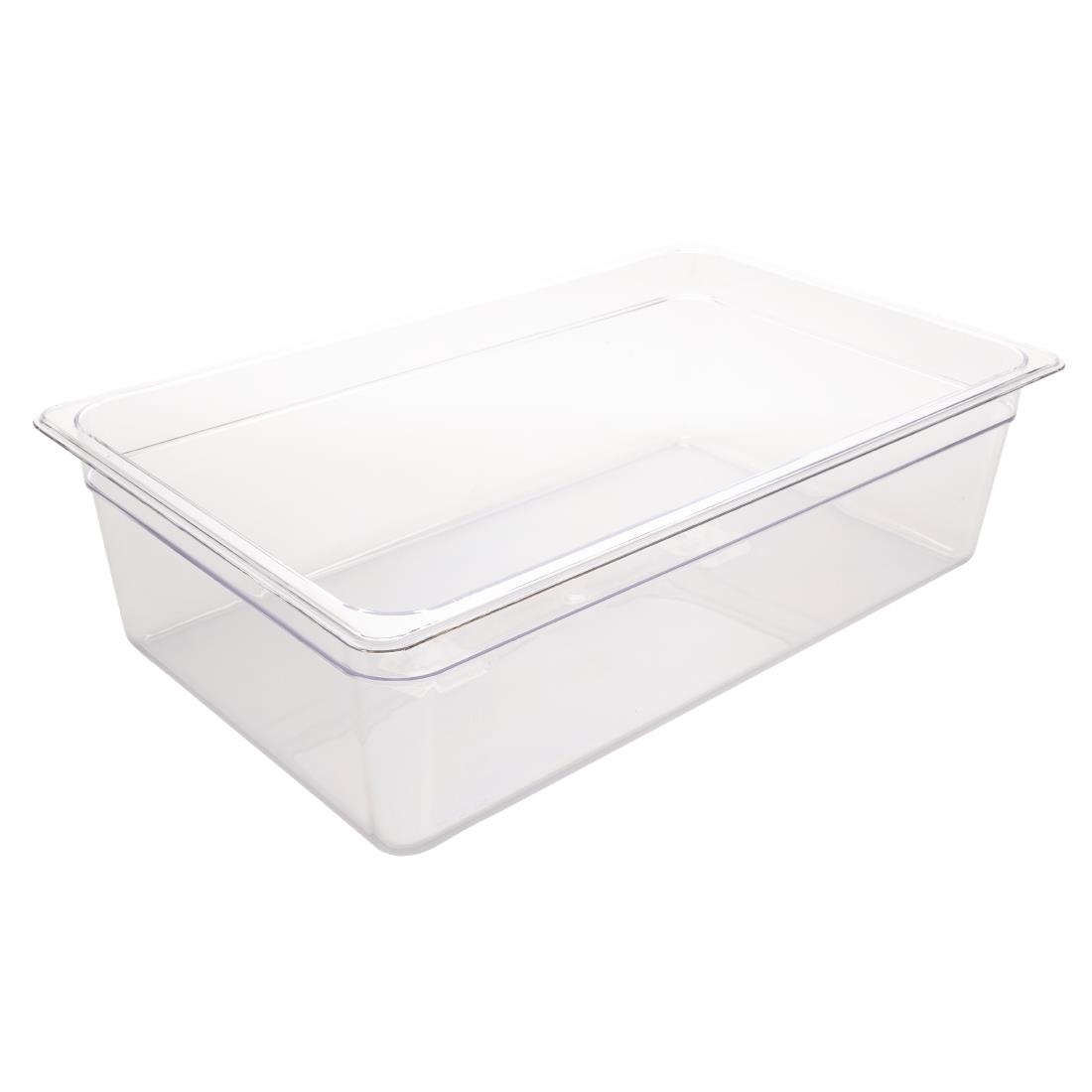 Vogue polycarbonaat 1/1 gastronorm bak 150 mm transparant