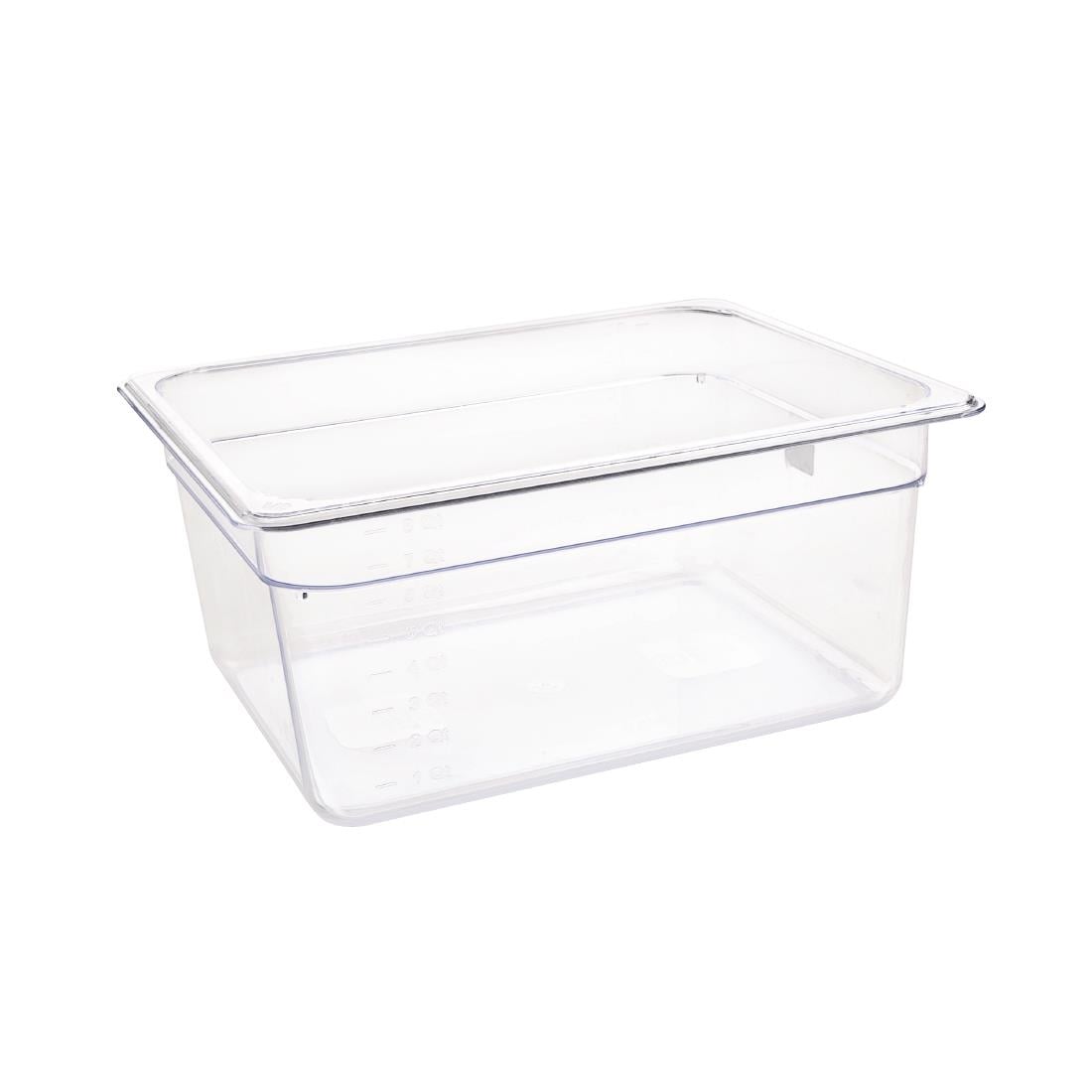 Vogue polycarbonaat 1/2 Gastronorm bak 150 mm transparant
