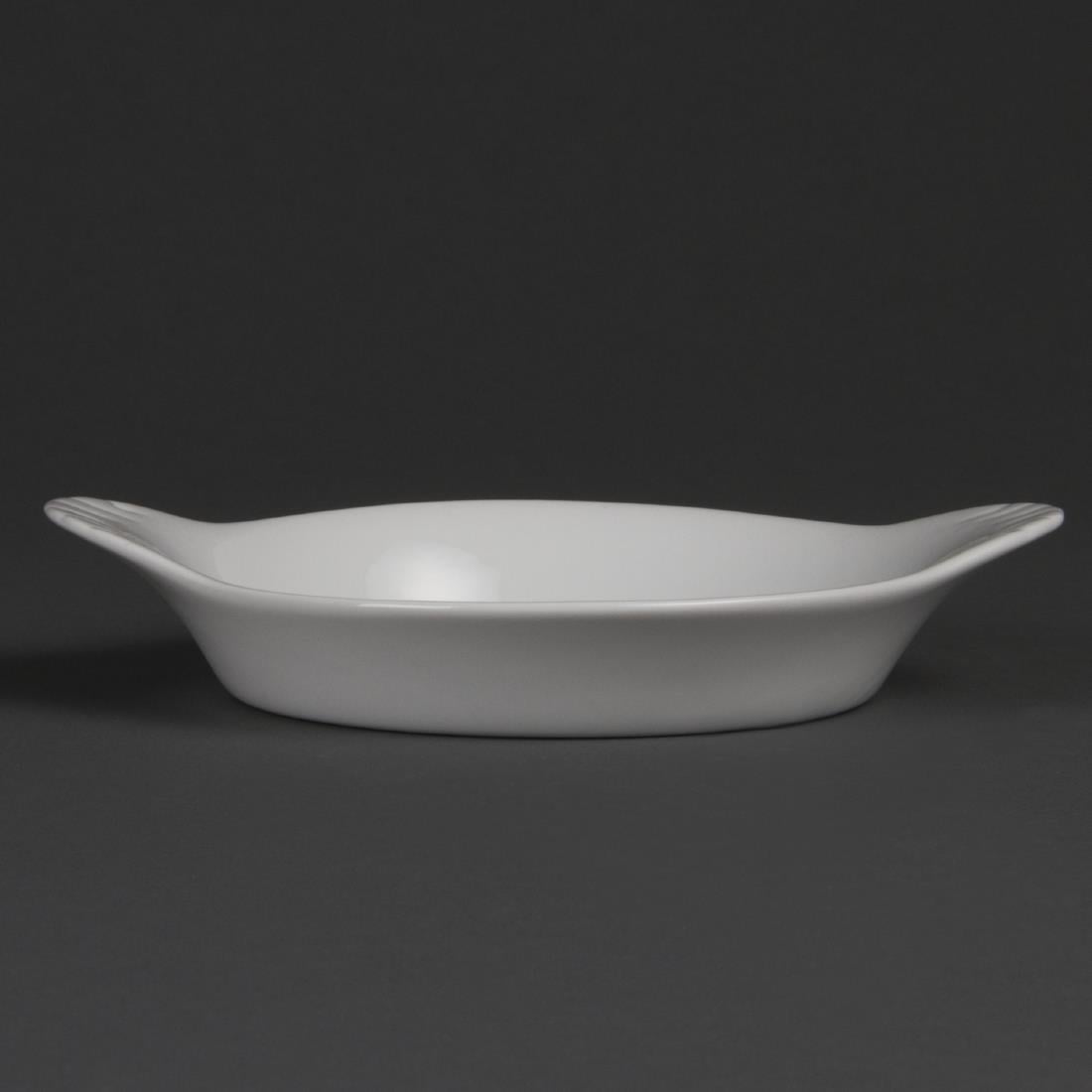 Plats ronds à oreilles Olympia Whiteware 192x151mm (lot de 6)