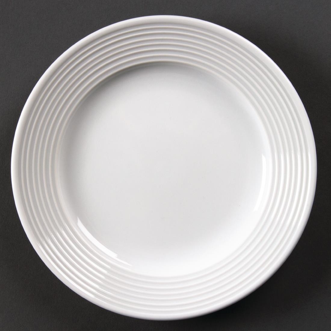 Assiettes à bord large Olympia Linear 165mm (lot de 12)
