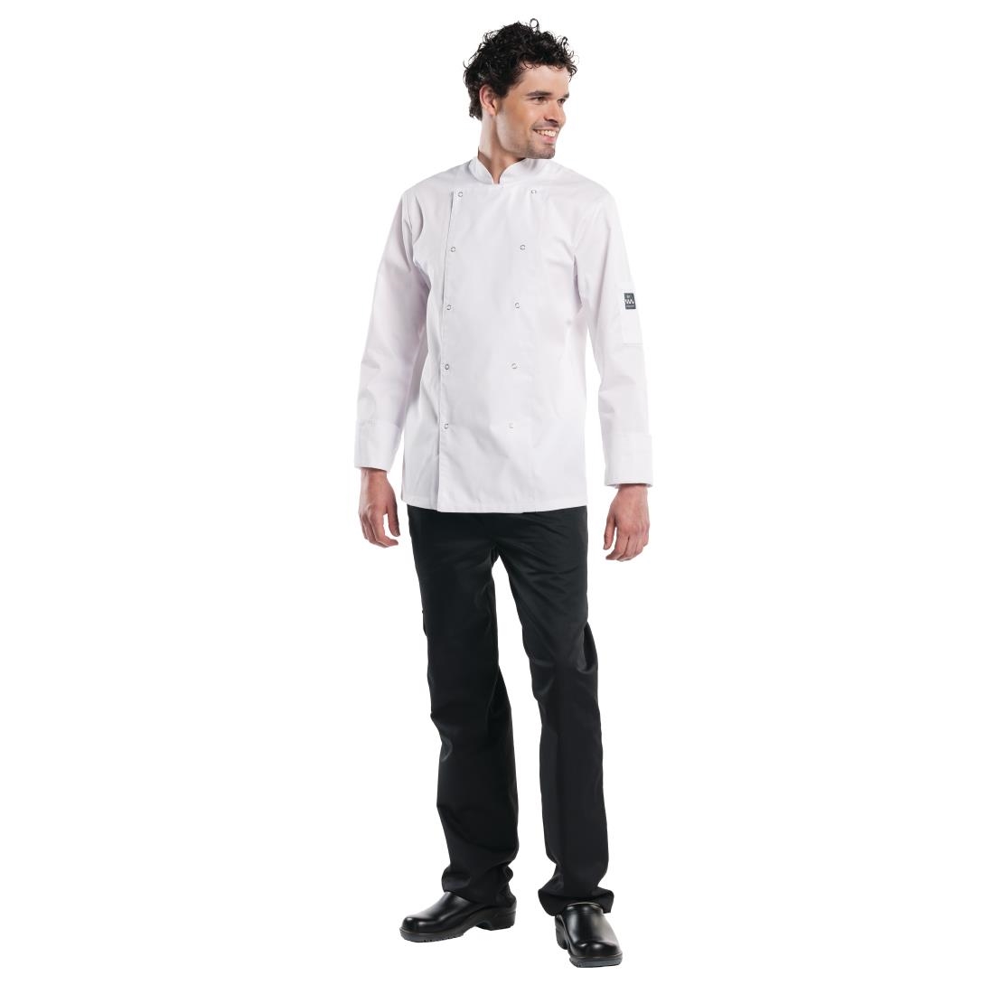Veste de cuisine mixte Chaud Devant Hilton Poco manches longues blanche XS