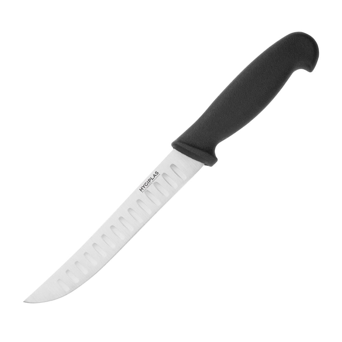Couteau tout usage alvéolé Hygiplas noir 125mm