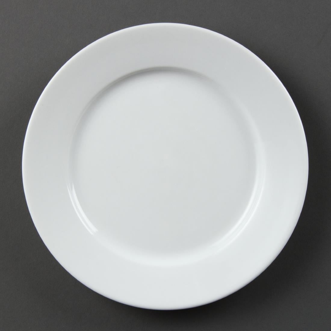 Olympia Whiteware Witte Borden met Brede Rand