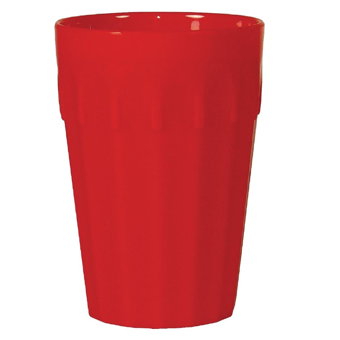 Gobelets en polypropylène Olympia Kristallon rouges 142ml (lot de 12)