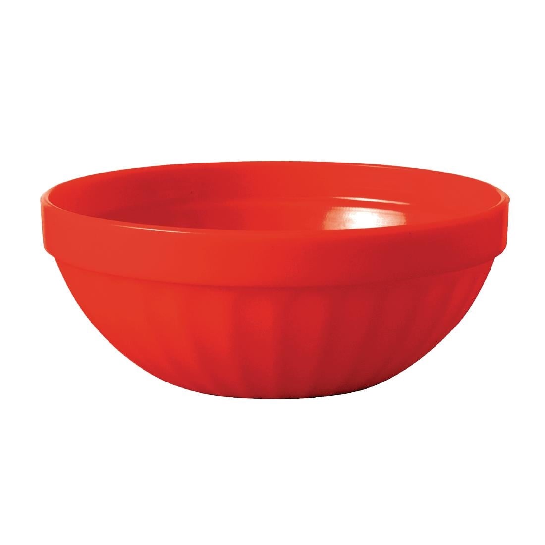 Bols en polypropylène Olympia Kristallon rouges 103mm (12 pack)