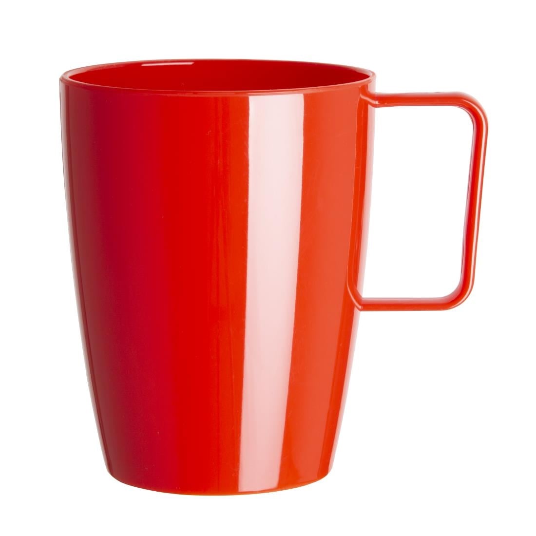 Gobelets avec anses en polypropylène Olympia Kristallon 284ml rouges (lot de 12)