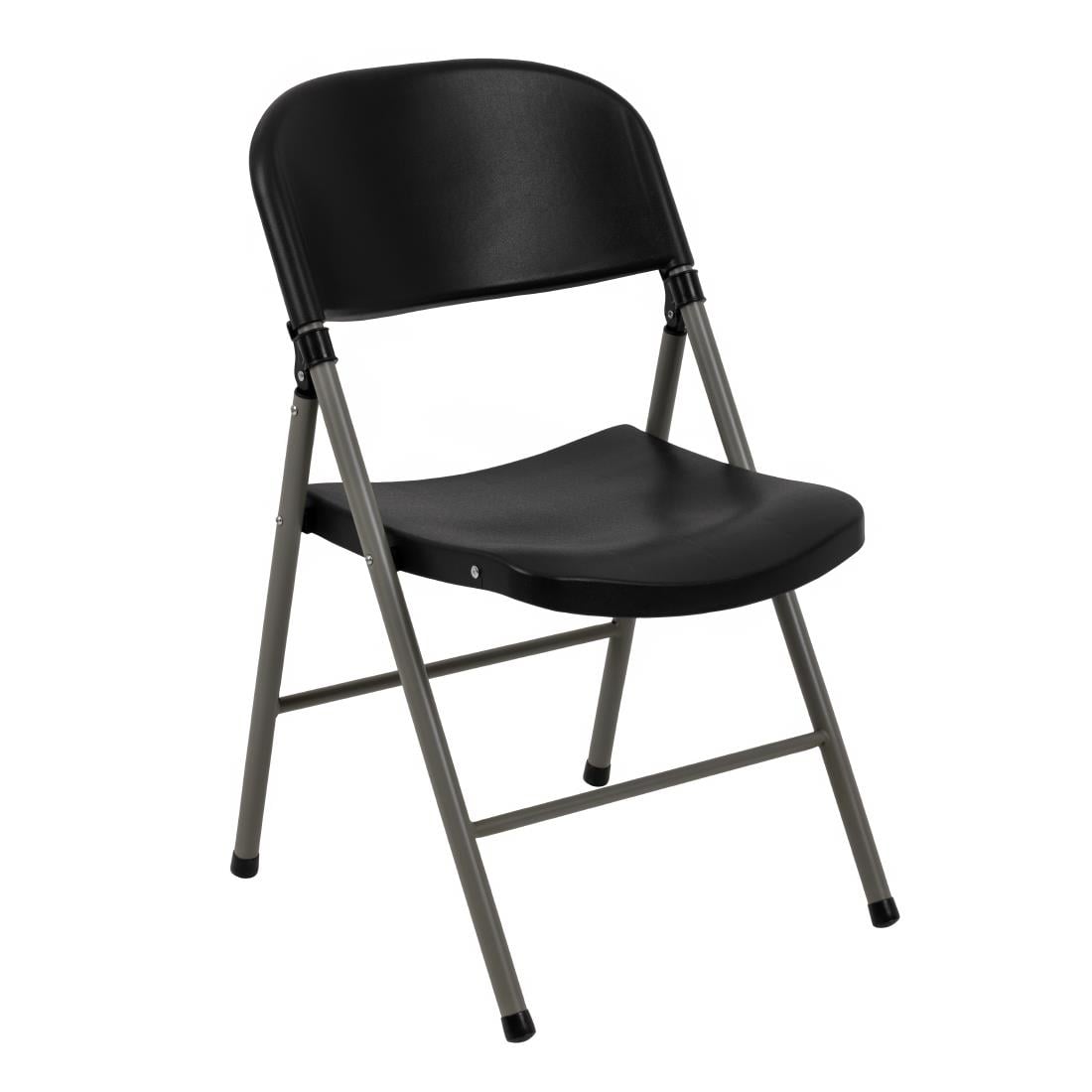 Chaises pliantes Bolero noires et grises (lot de 2)