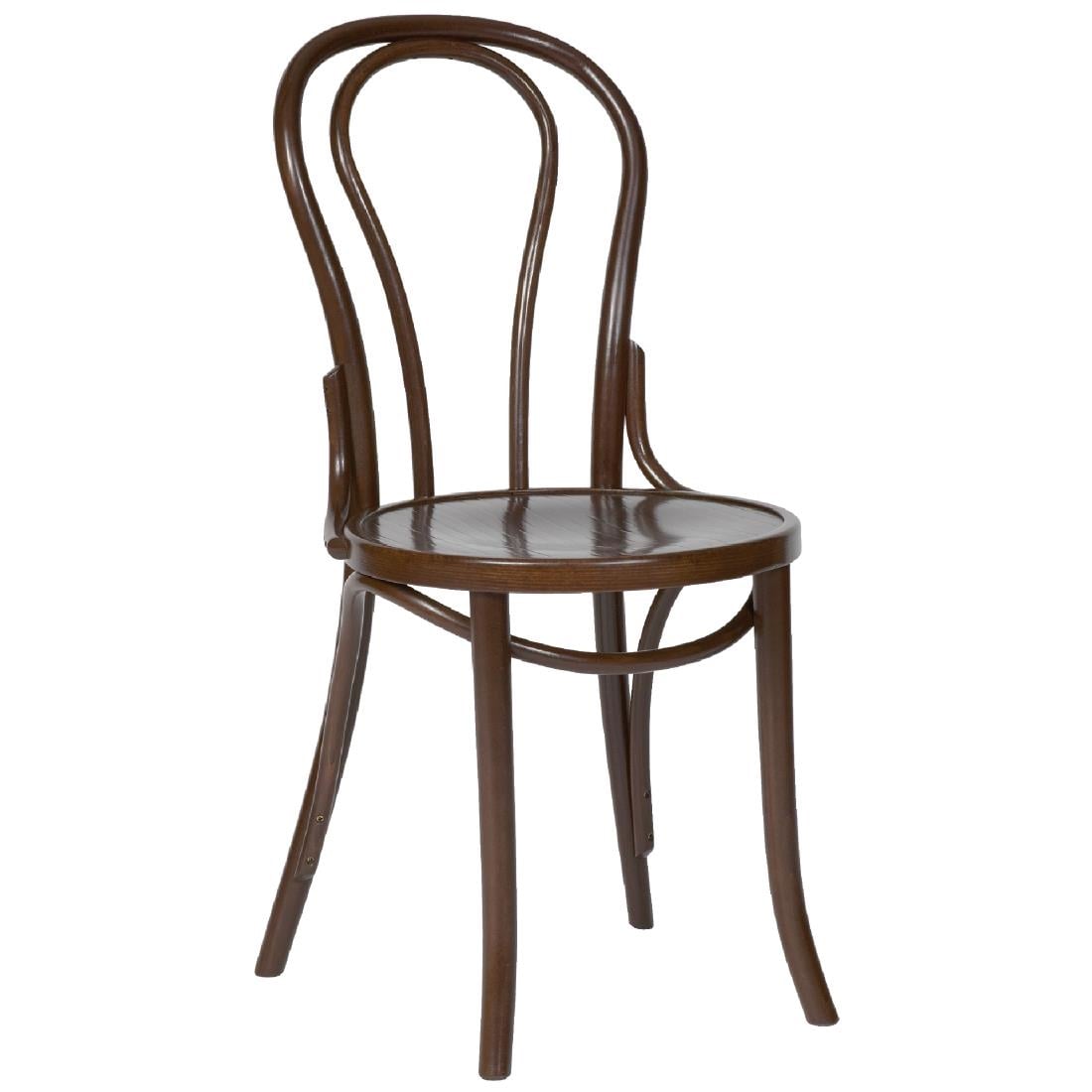 Chaises bistrot en bois courbé Fameg finition noyer (lot de 2)