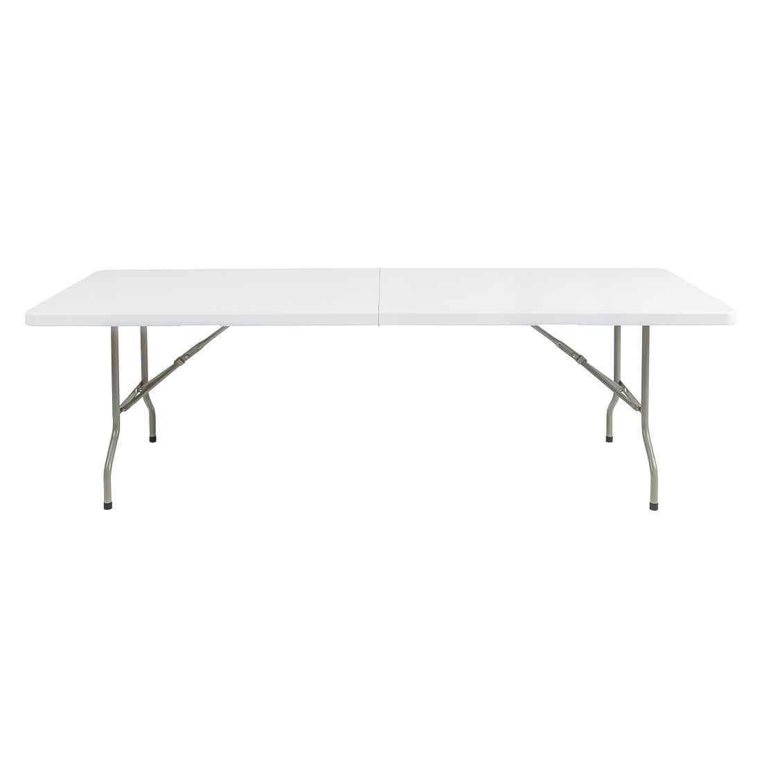 Table pliable au centre Bolero blanche 2430mm