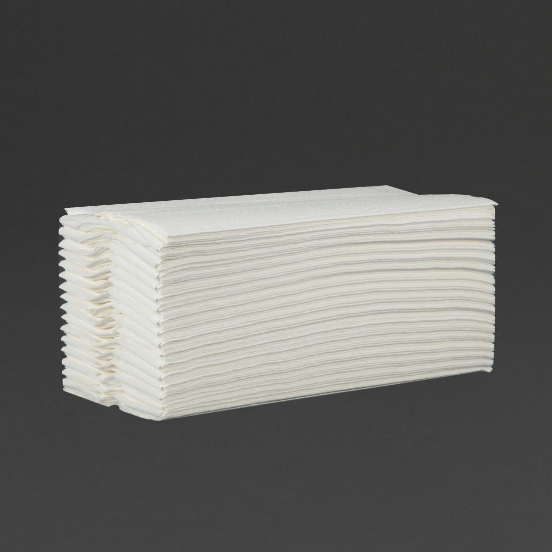 Essuie-mains 2 plis pliage en C blanc Jantex (2 355 feuilles)