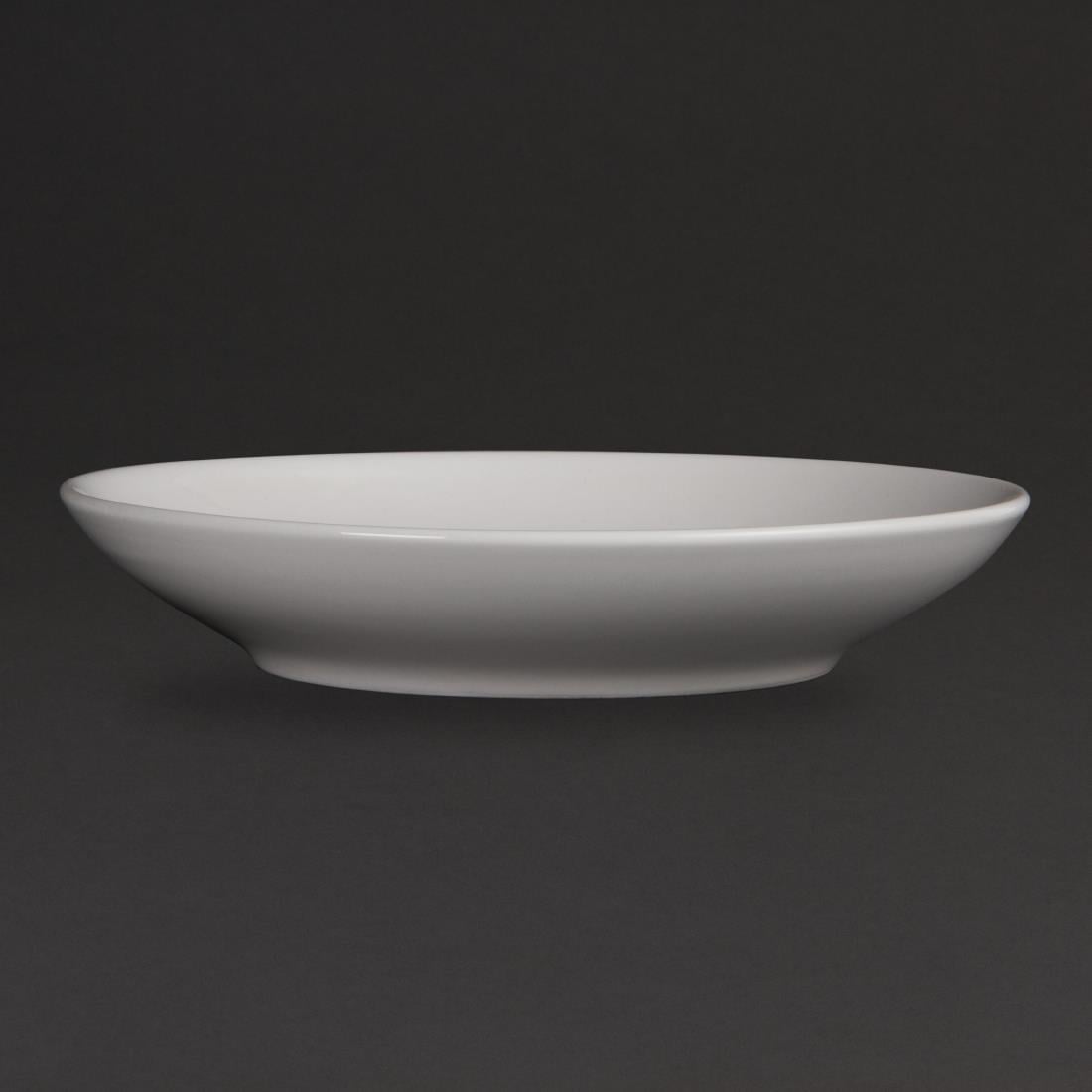 Assiettes creuses Olympia Whiteware 260mm (lot de 6)