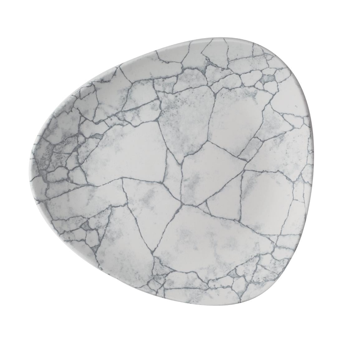 Assiettes triangulaires Churchill Studio Prints Kintsugi Pearl Lotus Grey 254mm (lot de 12)