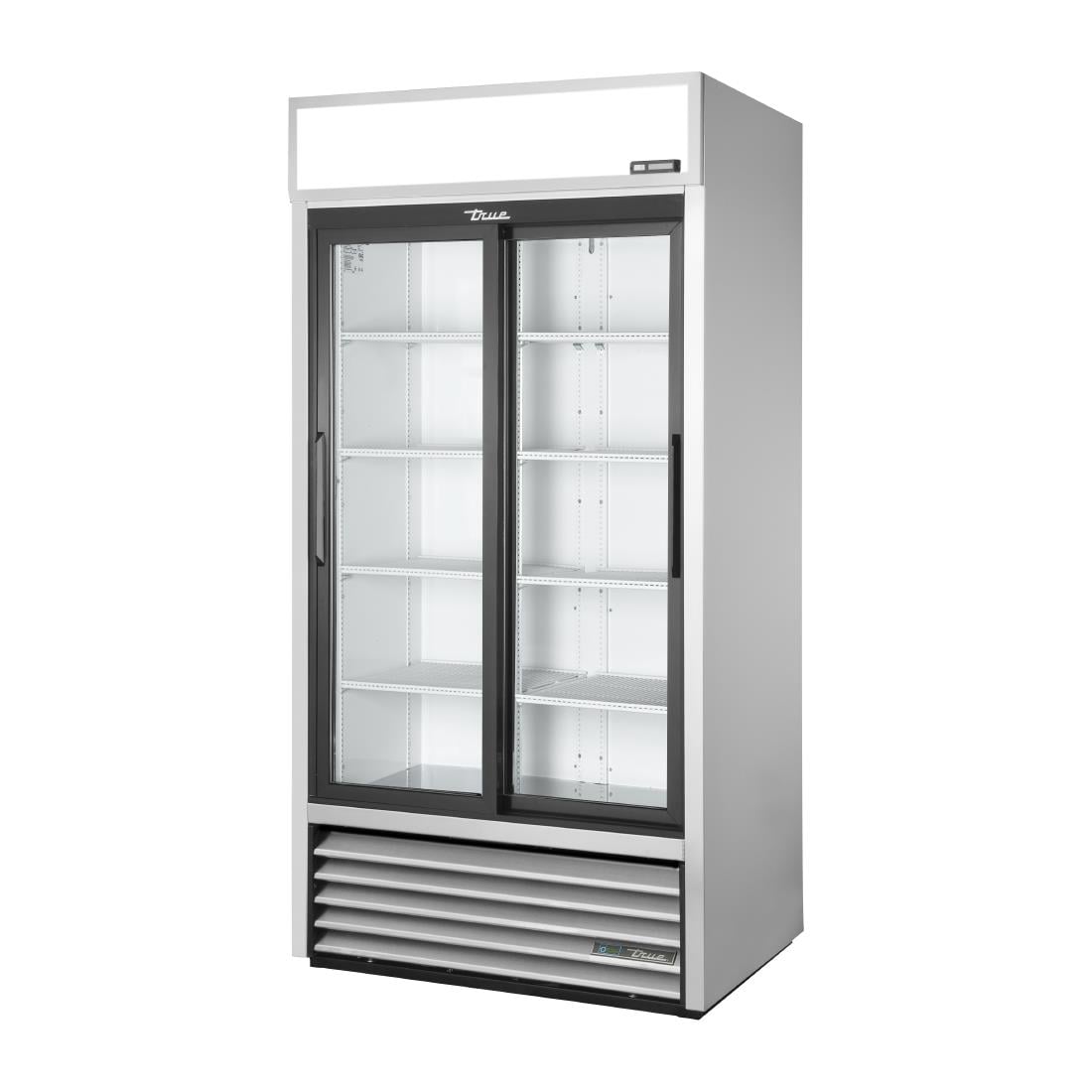 Vitrine positive libre service 2 portes coulissantes True GDM-33-HC-LD ALU