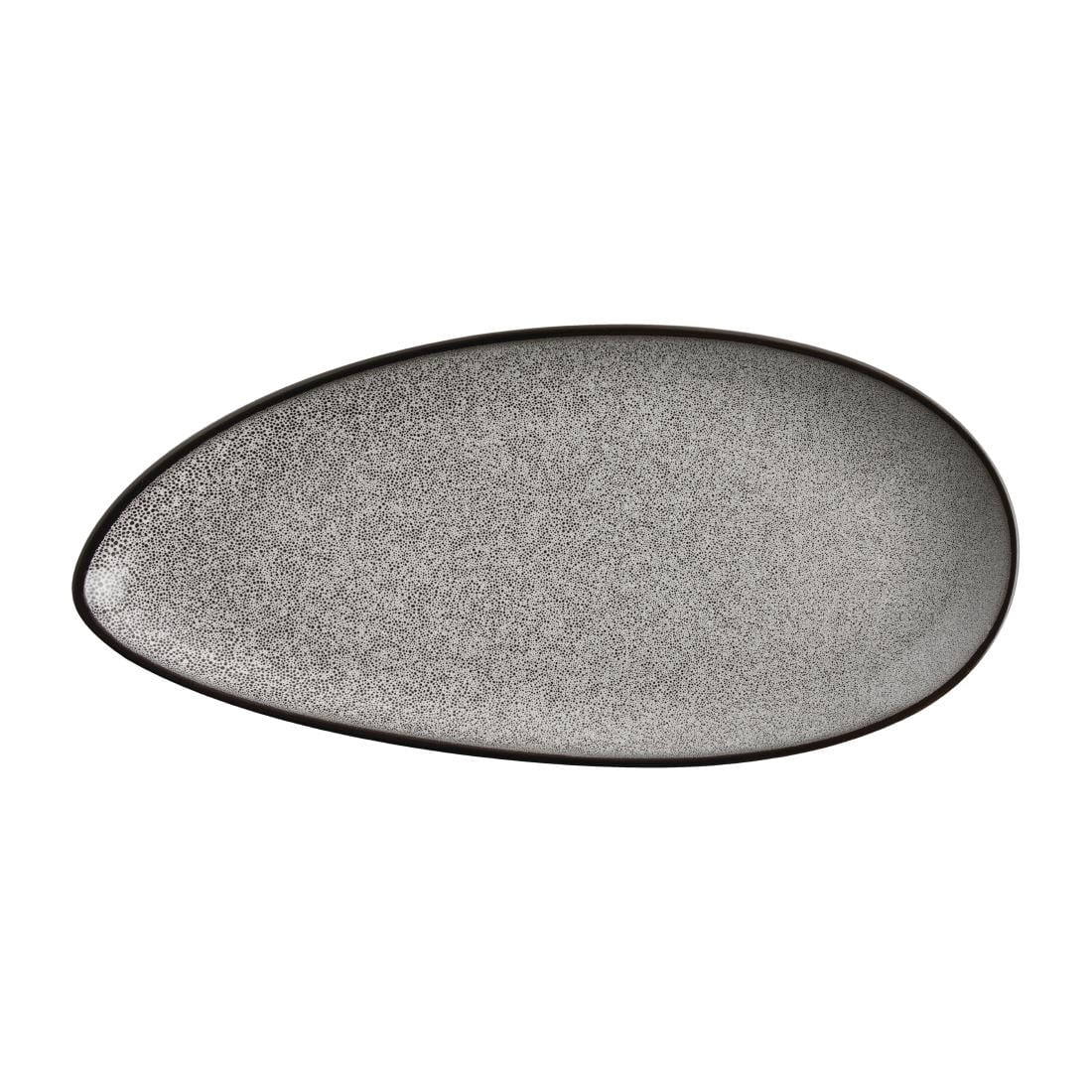 Assiettes feuille Olympia Mineral 255mm (lot de 6)