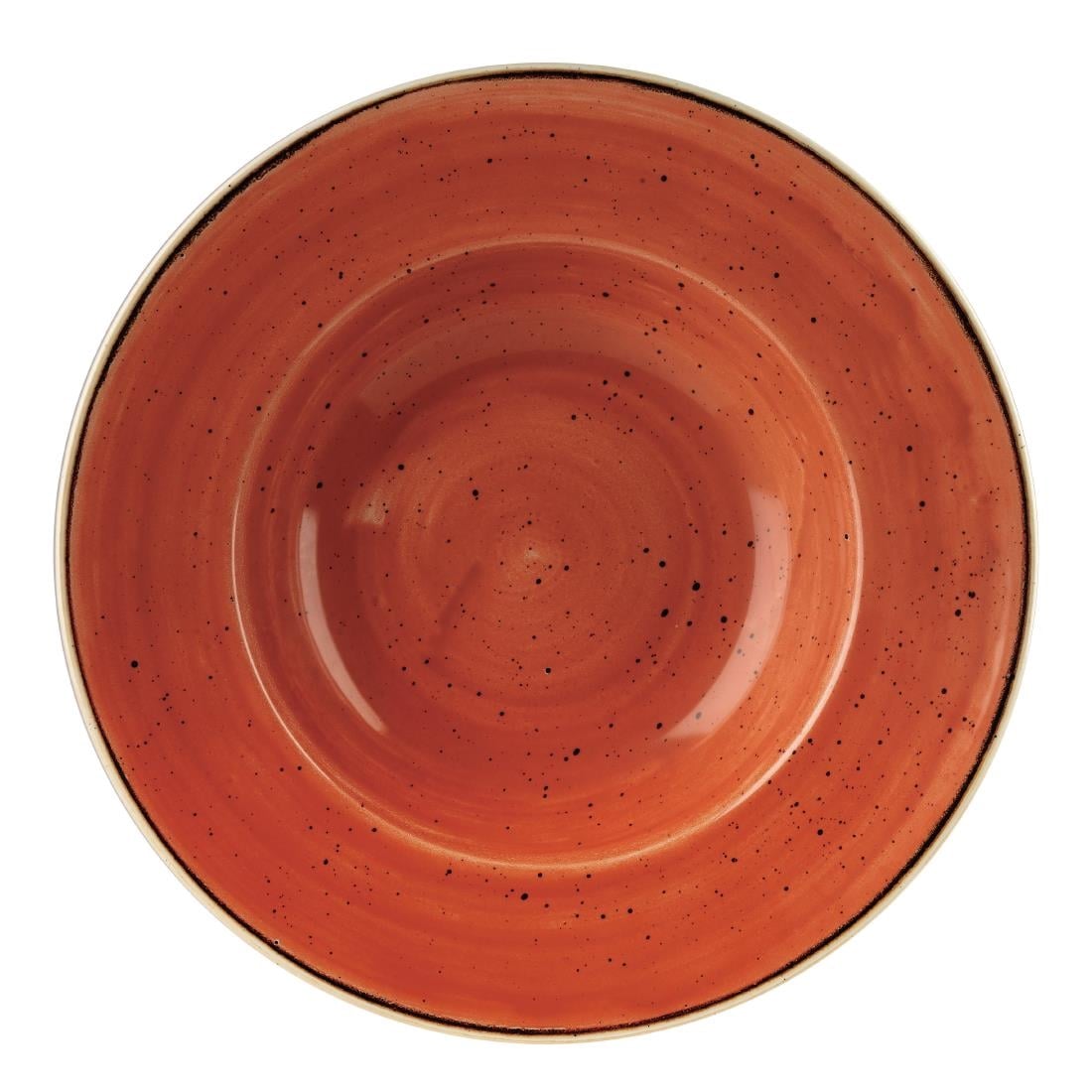 Bols à bord large Churchill Stonecast Spiced Orange 277mm (Lot de 12)