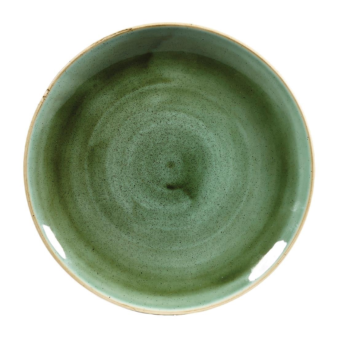 Assiettes rondes Churchill Stonecast Samphire Green 217mm (Lot de 12)