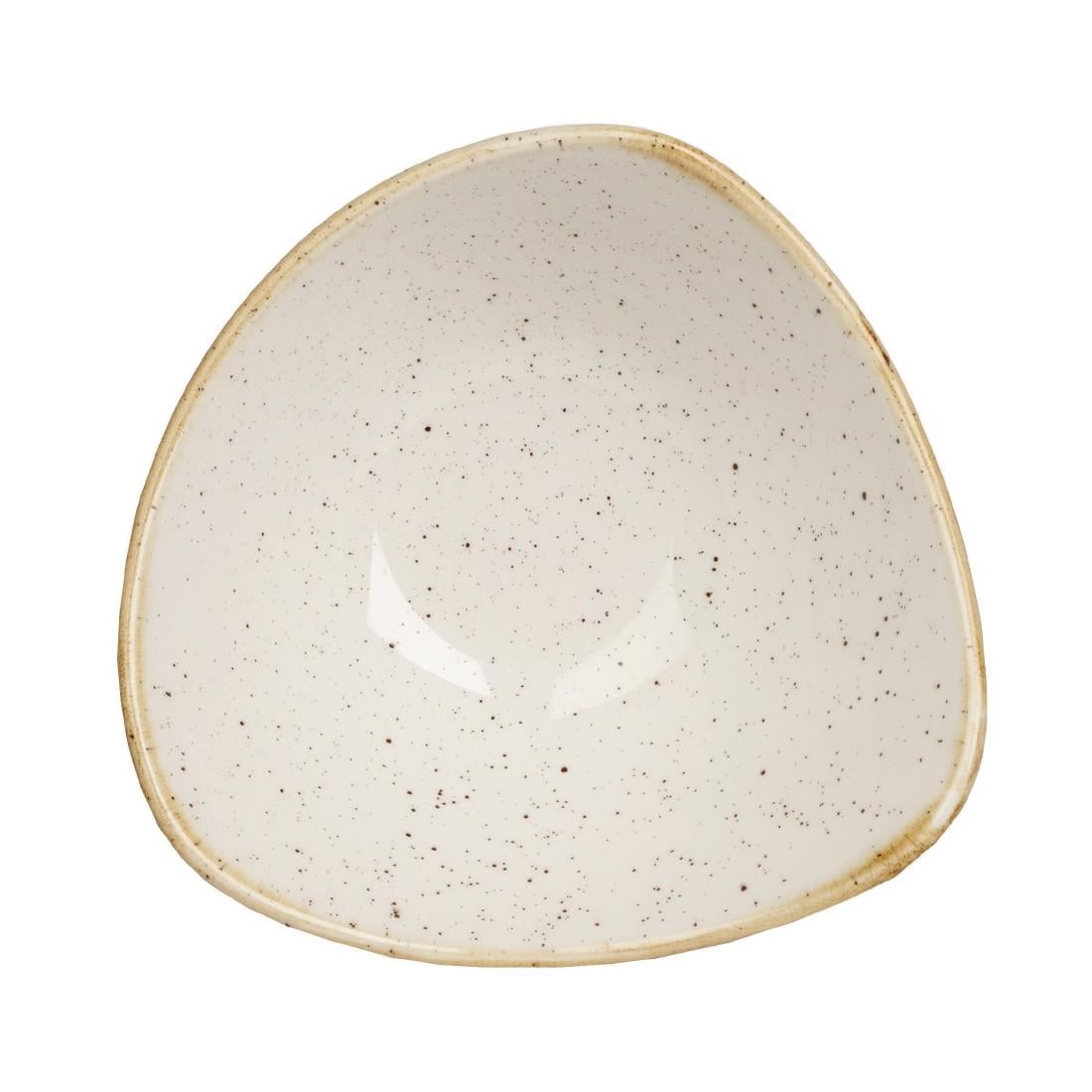 Bols triangulaires Churchill Stonecast Barley White 178mm (Lot de 12)
