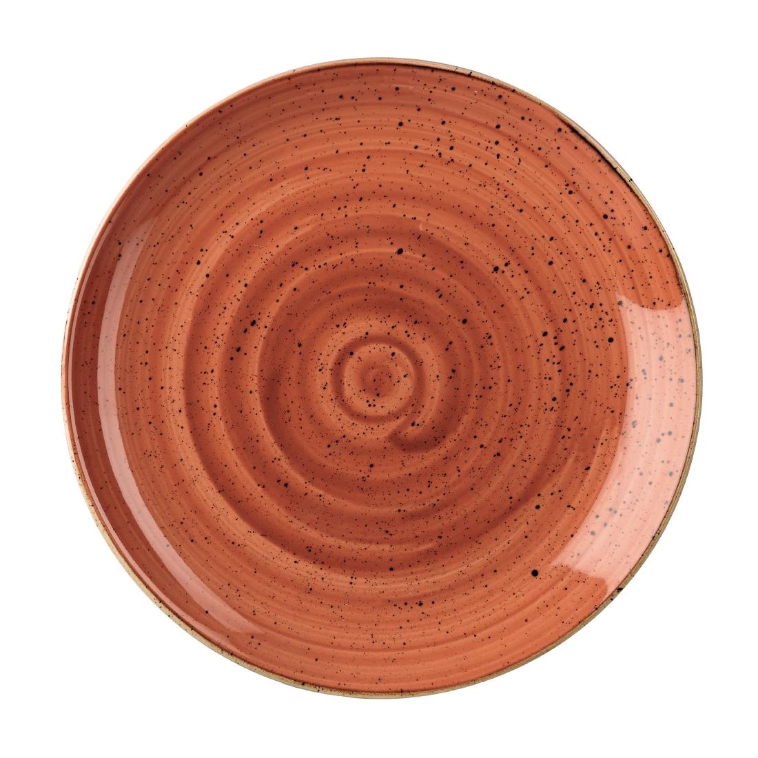 Assiettes rondes Churchill Stonecast Spiced Orange 260mm (Lot de 12)