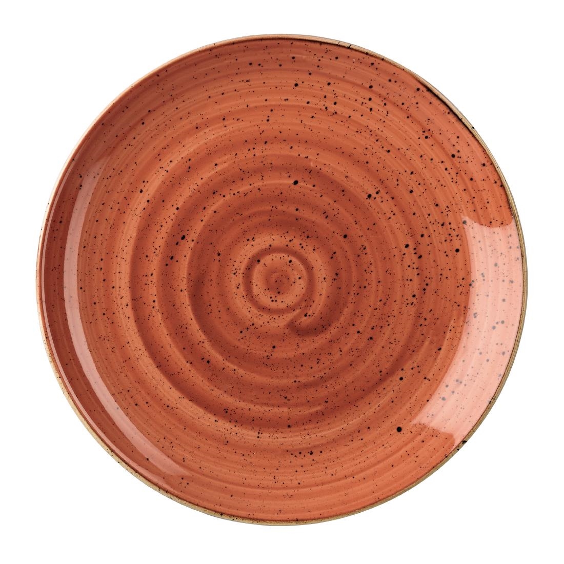 Assiettes rondes Churchill Stonecast Spiced Orange 217mm (Lot de 12)