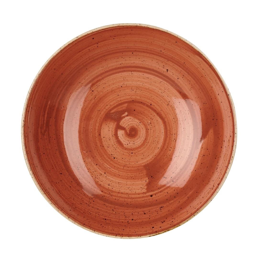 Assiettes coupes rondes Churchill Stonecast Spiced Orange 220mm (Lot de 12)