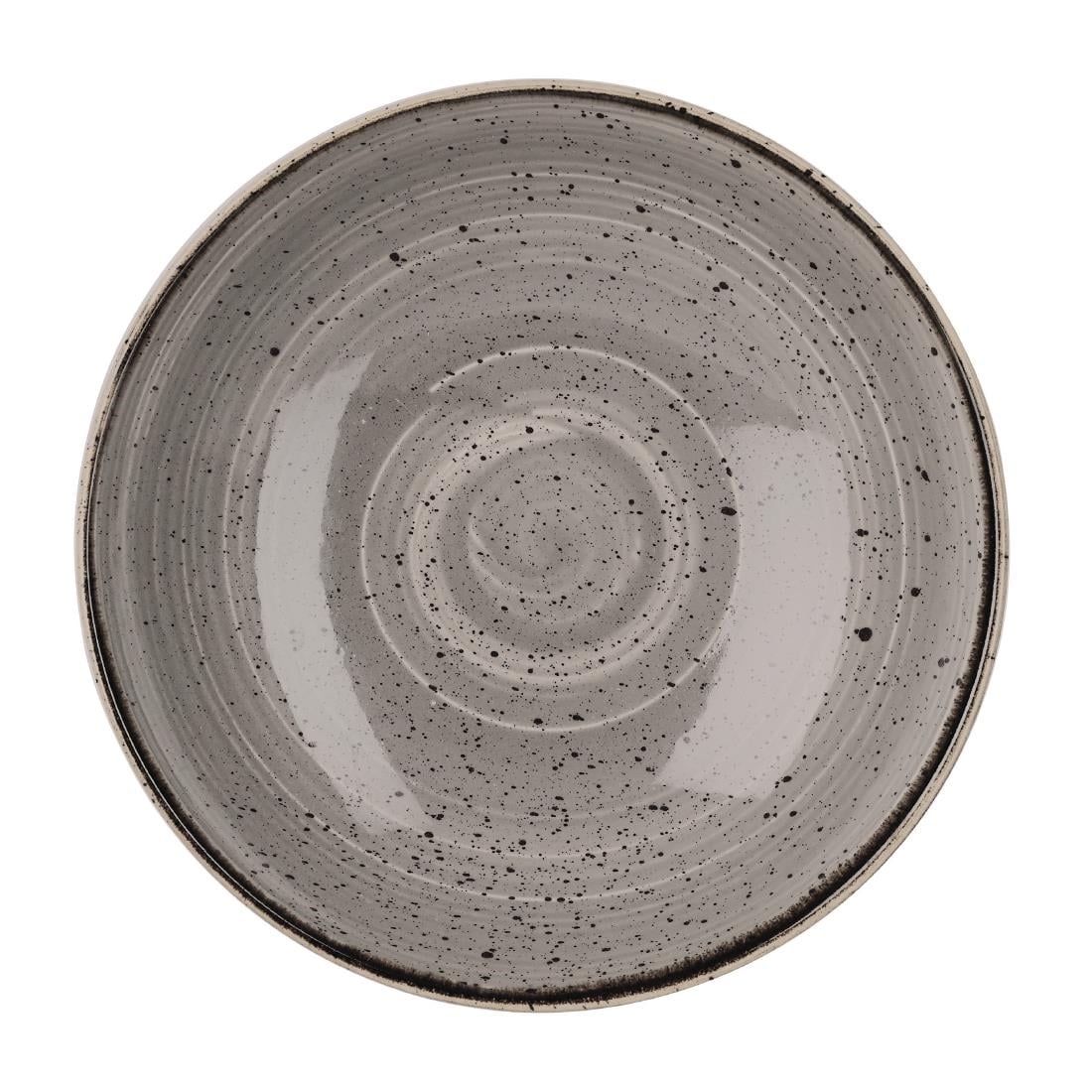 Assiettes coupes rondes Churchill Stonecast Peppercorn Grey 184mm (Lot de 12)