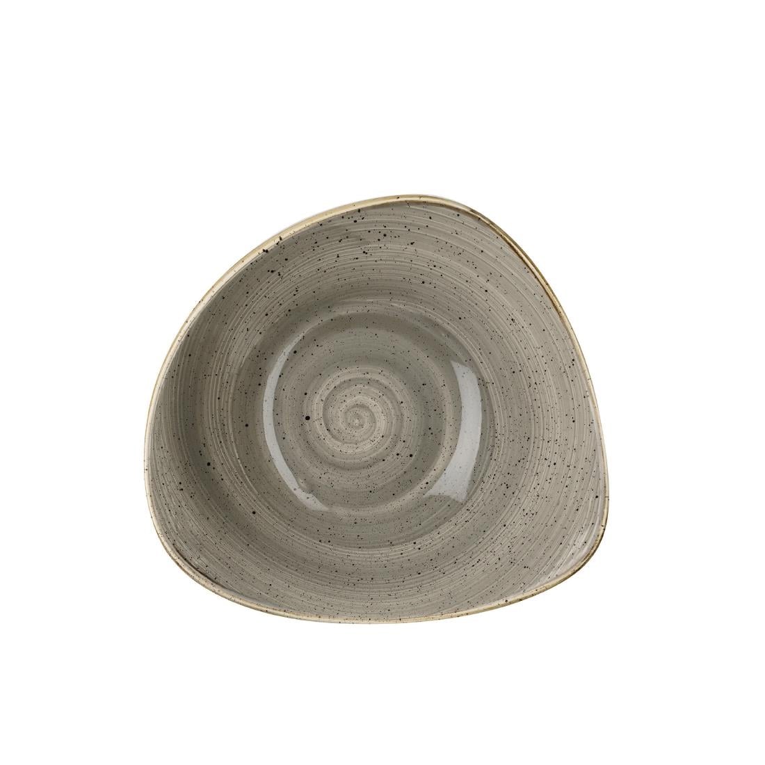 Bols triangulaires Churchill Stonecast Peppercorn Grey 250mm (Lot de 12)