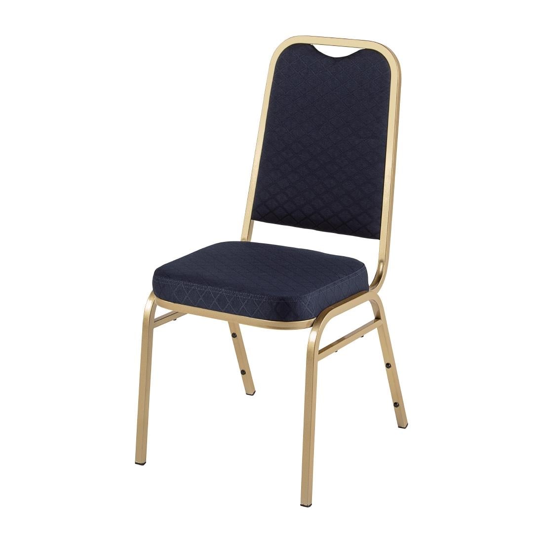 Chaises de banquet à dossier carré Bolero bleues (lot de 4)