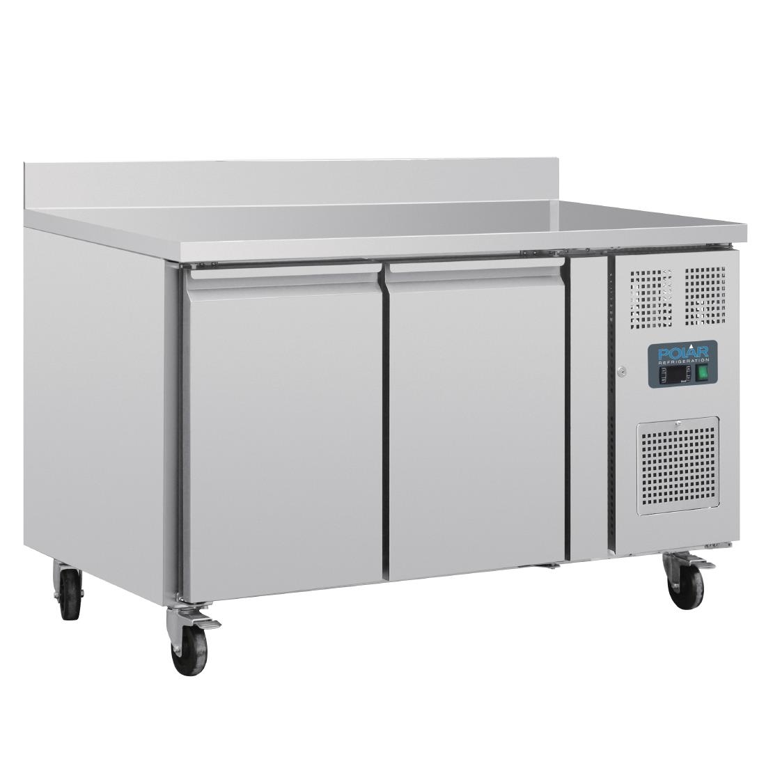 Table réfrigérée positive 2 portes Polar Série U avec dosseret 282L