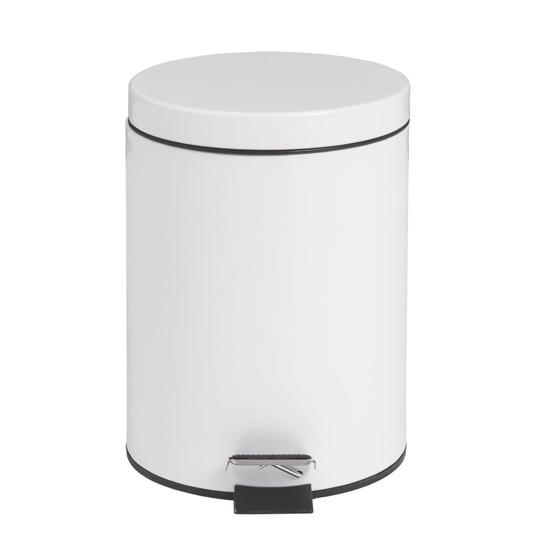 Poubelle à pédale Bolero blanche 5L