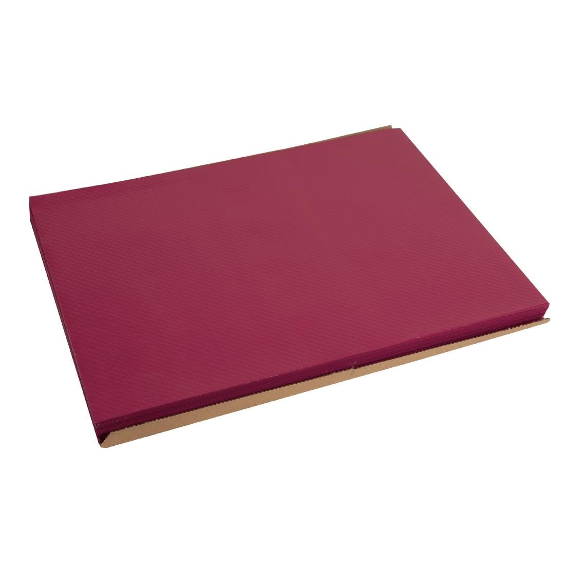 Sets de table en papier bordeaux (lot de 500)