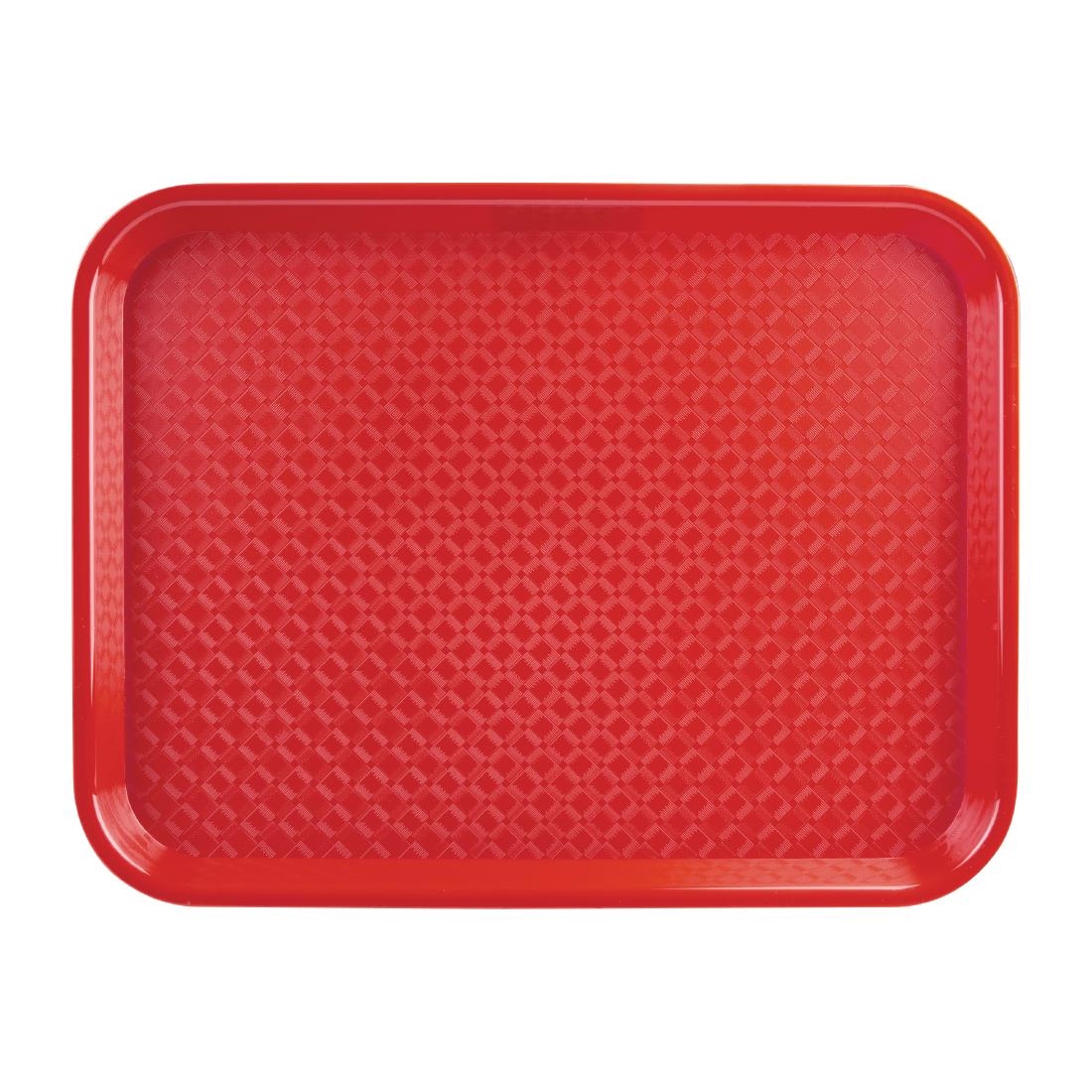 Plateau fast food en plastique Olympia Kristallon rouge 275x353mm