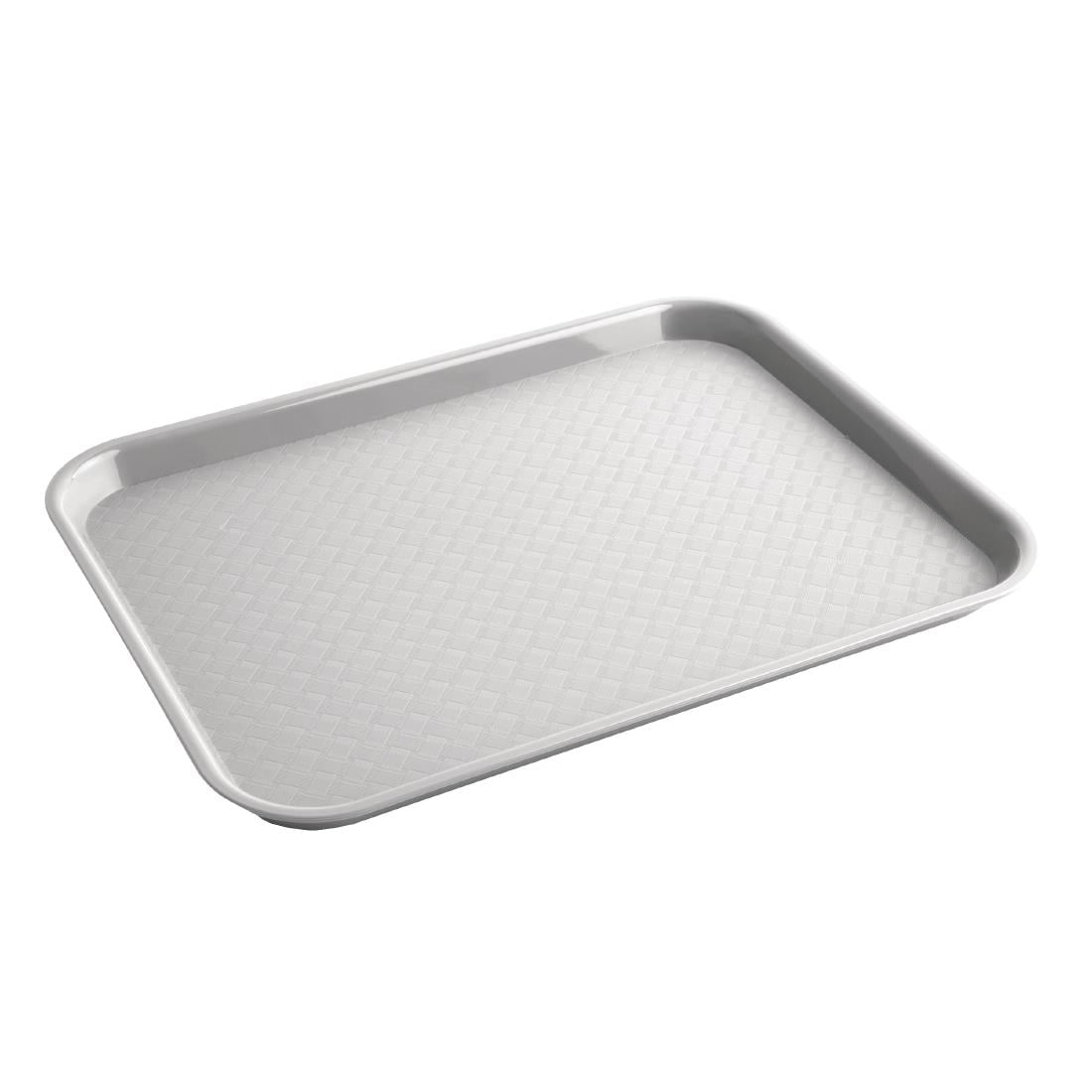Plateau fast food en plastique Olympia Kristallon gris 275x353mm