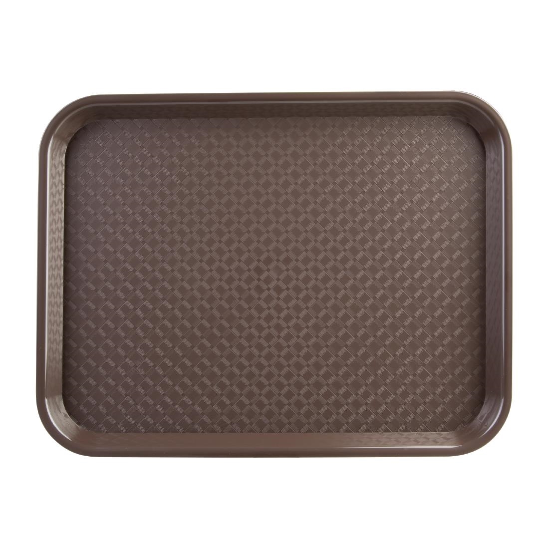 Plateau fast food en PP Olympia Kristallon marron 275x353mm
