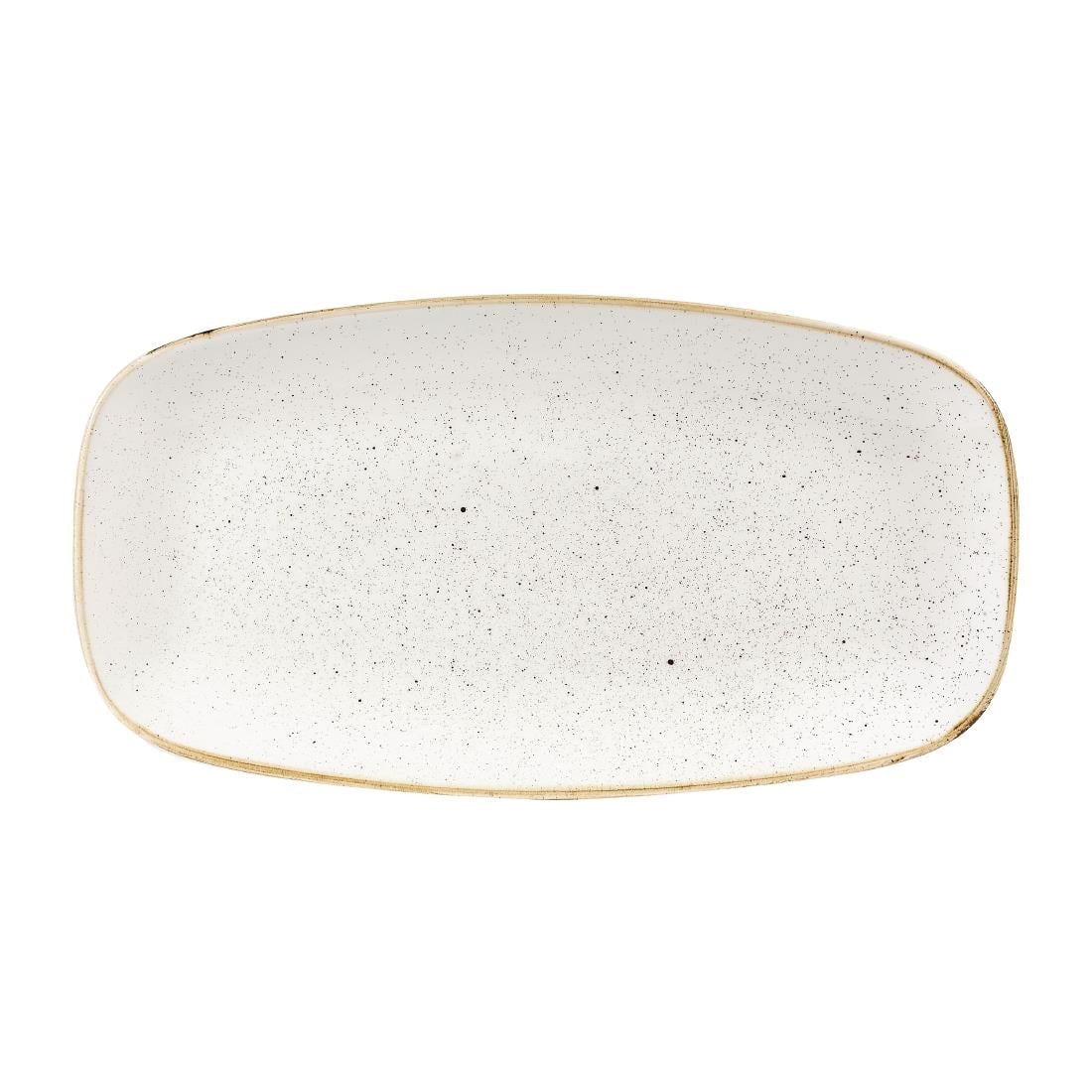 Assiettes oblongues Churchill Stonecast Barley White 189 x 355mm (Lot de 6)