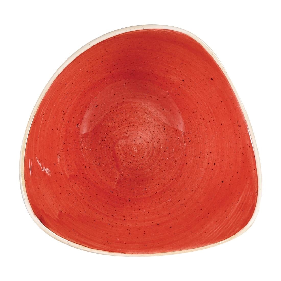 Bols triangulaires Churchill Stonecast Berry Red 153mm (Lot de 12)