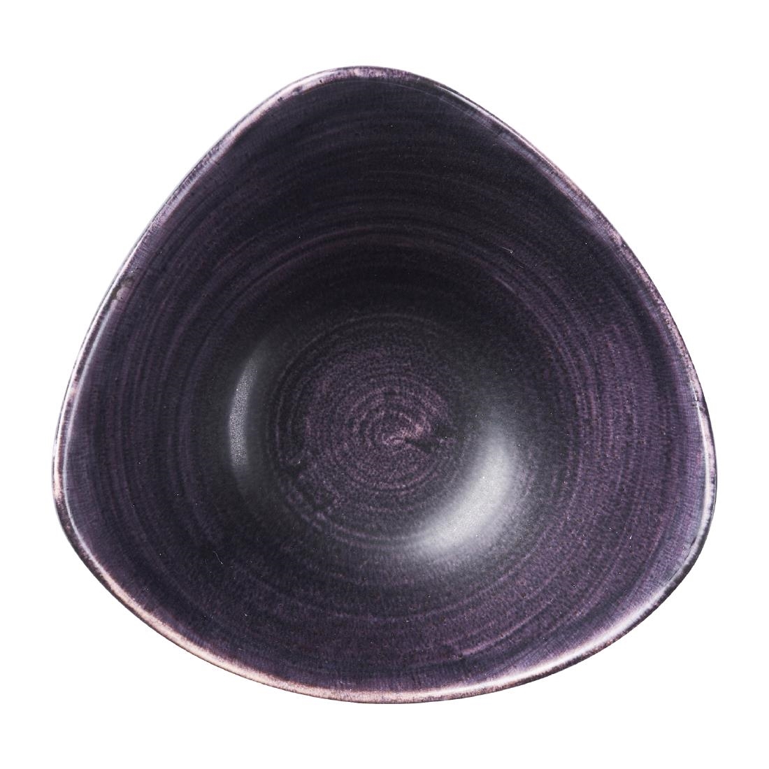 Churchill Stonecast Patina Deep Purple Driehoekige Kom 15.2cm (12 stuks)