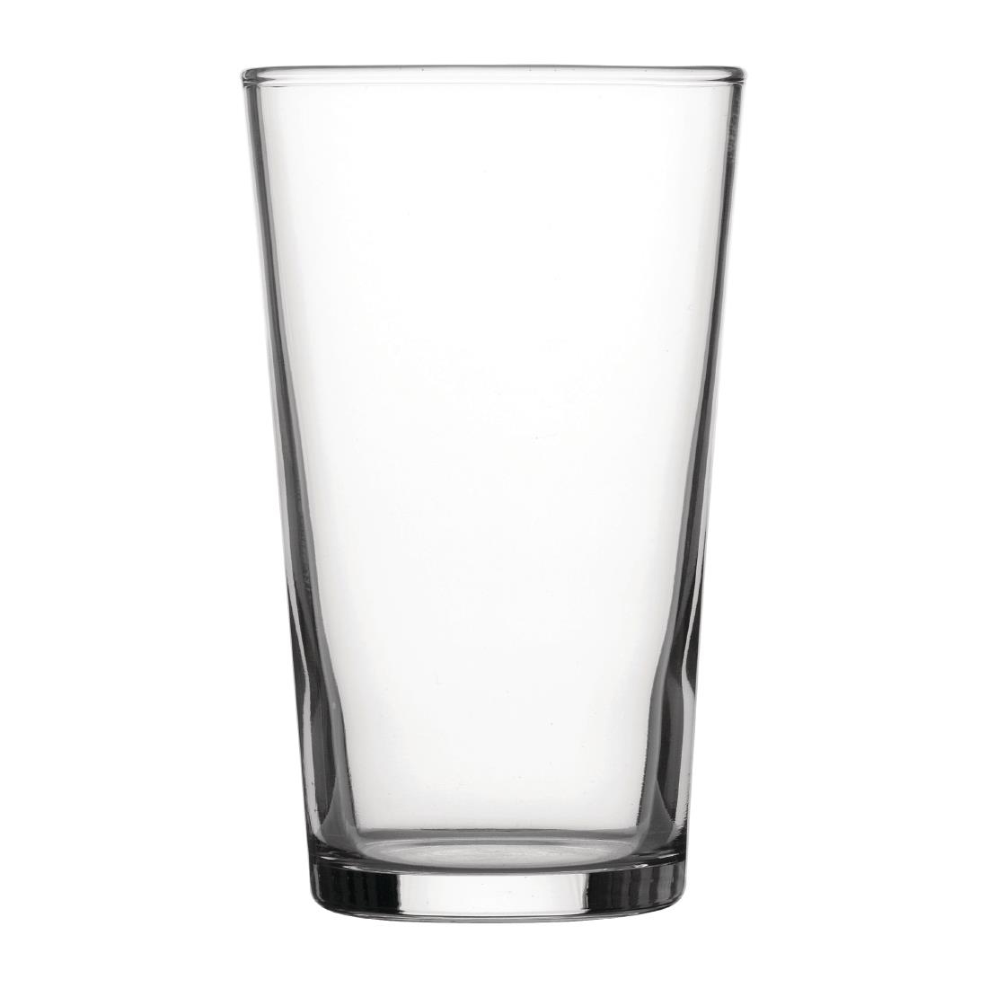 Utopia Geharde conische bierglazen 280ml (48 Stuks)