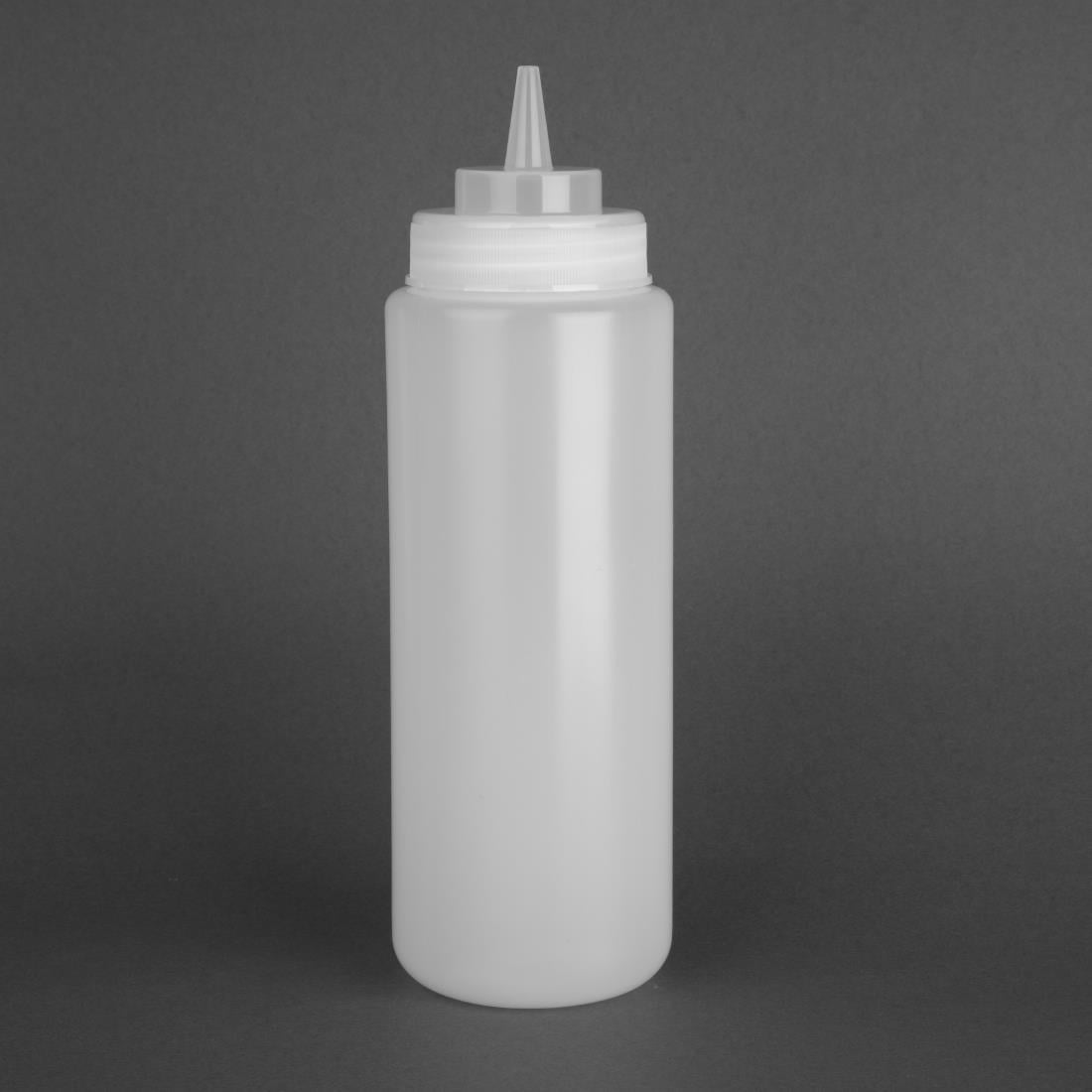 Vogue transparante knijpfles met brede hals 909 ml