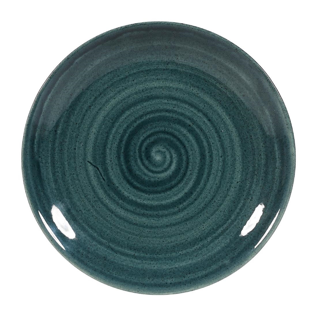 Churchill Stonecast Patina Rustic Teal Evolve Coupe Bord